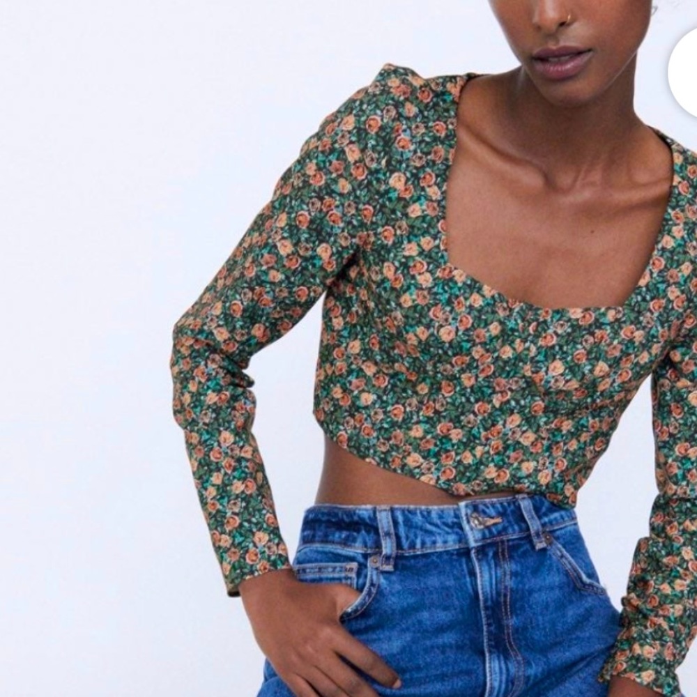 Zara Floral Crop Top